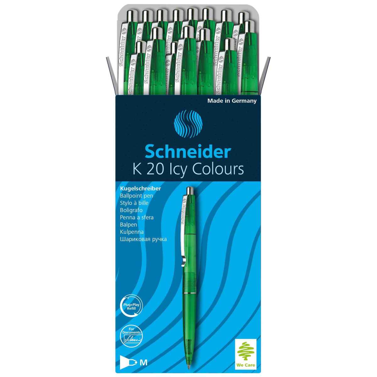 SCHNEIDER Kugelschreiber ICY COLORS K20 Gehäuse grün, Schreibfarbe grün M