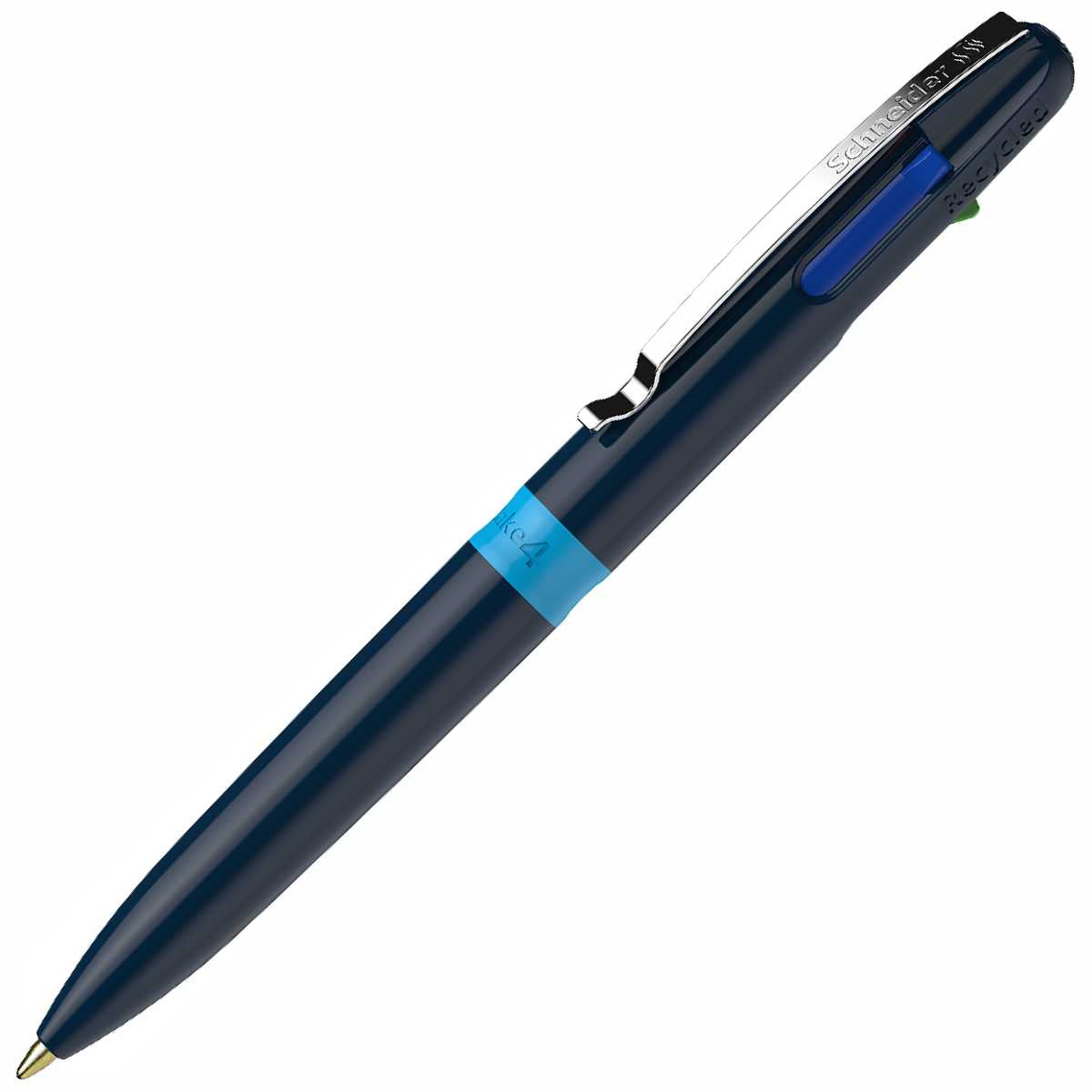 SCHNEIDER 4-Farb-Kugelschreiber Take4 Gehäuse blau