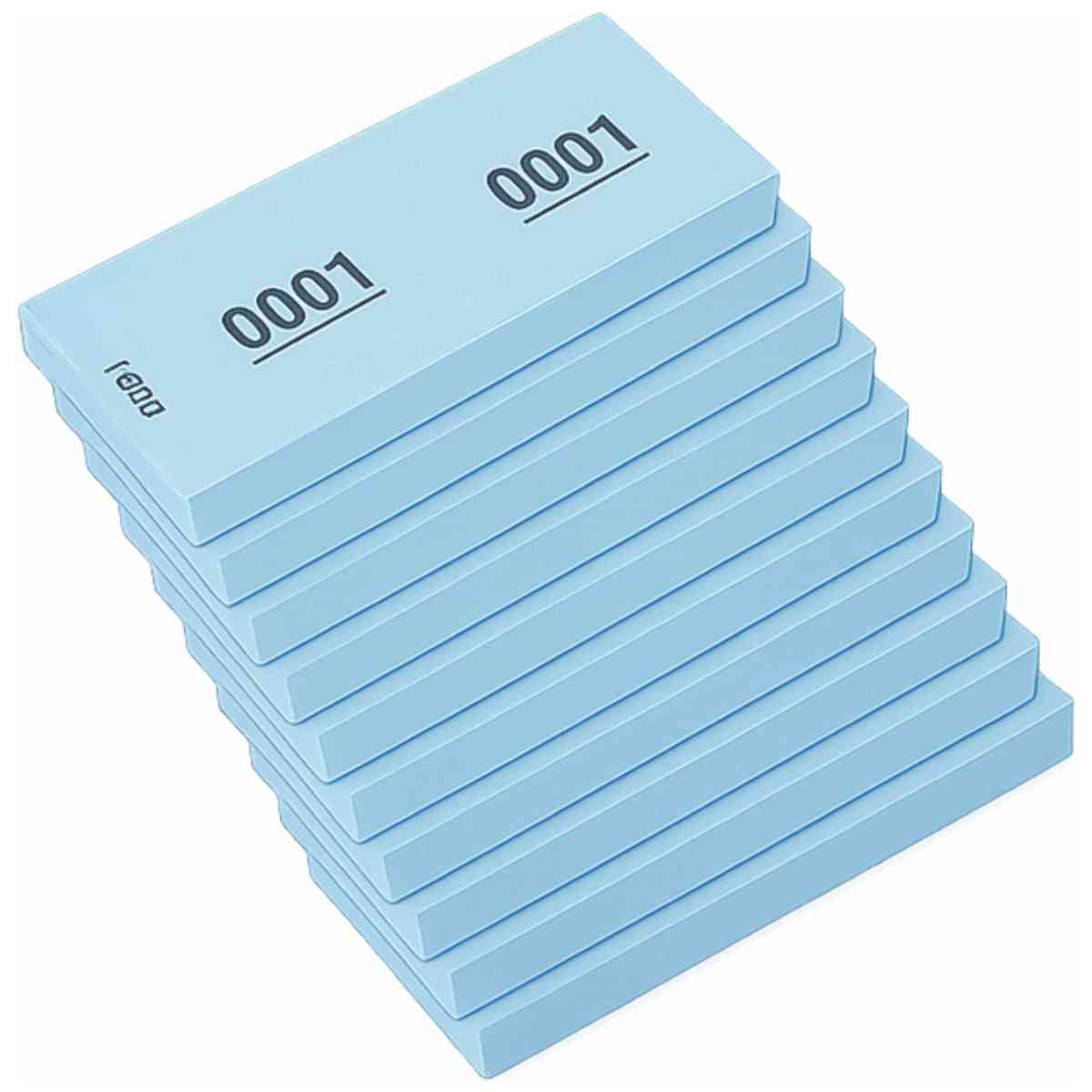 KANGARO Doppelnummernblöcke | Garderobennummern | Lose 1-1000 42x105mm blau