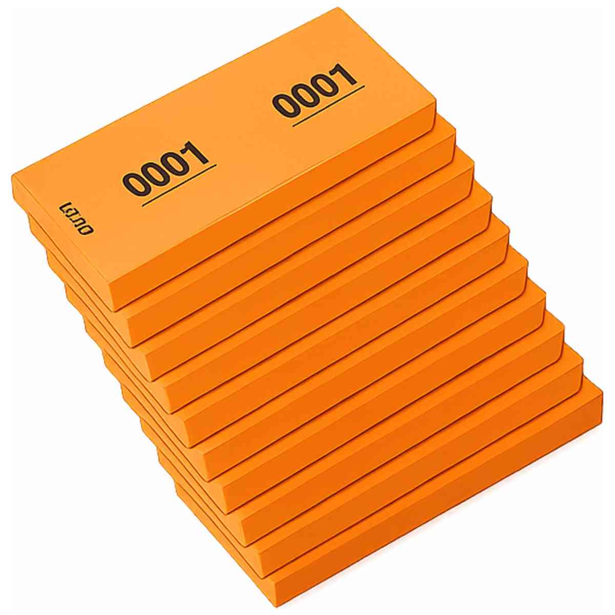 KANGARO Doppelnummernblöcke | Garderobennummern | Lose 1-1000 42x105mm orange