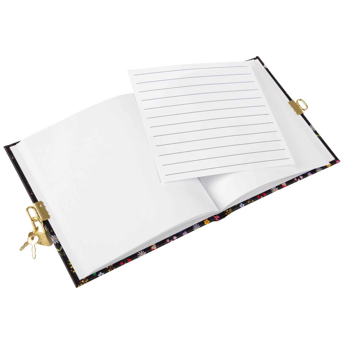 GOLDBUCH Tagebuch mit Schloss TURNOWSKY Small & Brave black 16,5x16,5cm 96 weiße Seiten