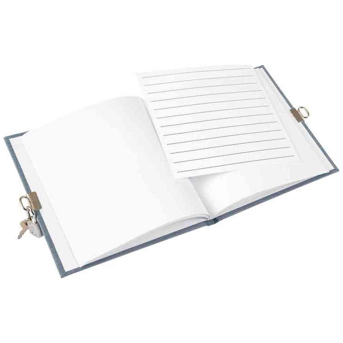 GOLDBUCH Tagebuch mit Schloss LEINEN Summertime blau-grau 96 Seiten