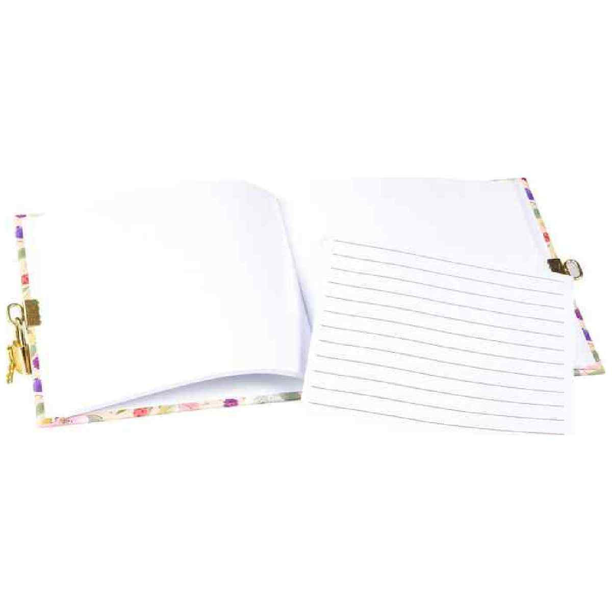 GOLDBUCH Tagebuch mit Schloss TURNOWSKY Blissful Blossom mango 16,5x16,5cm 96 weiße Seiten