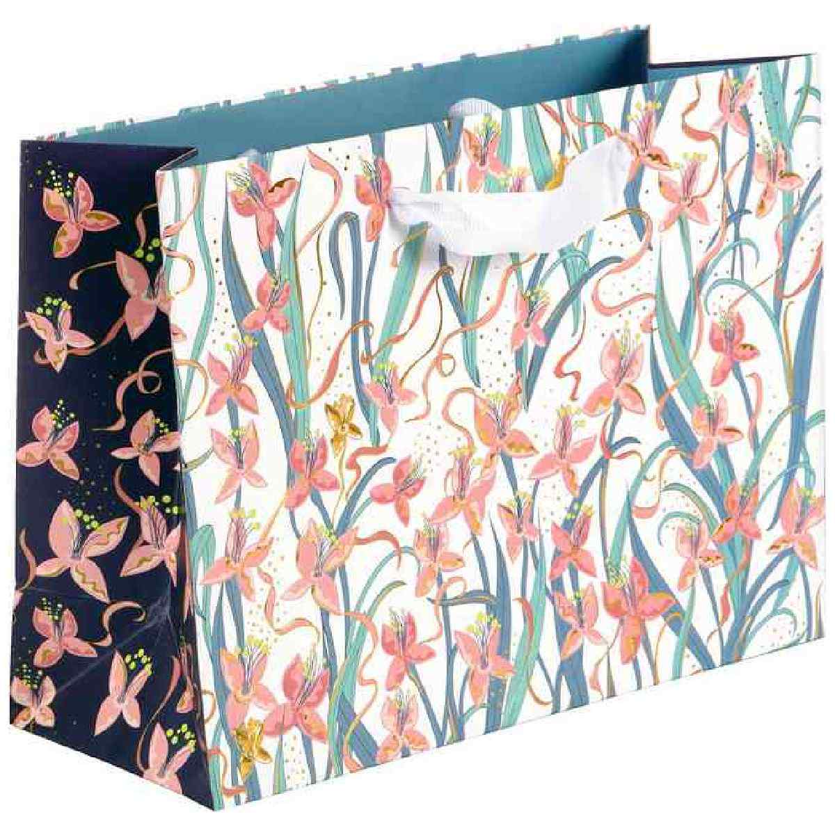 GOLDBUCH Geschenktasche TURNOWSKY 25x18x10cm Garden Chic white