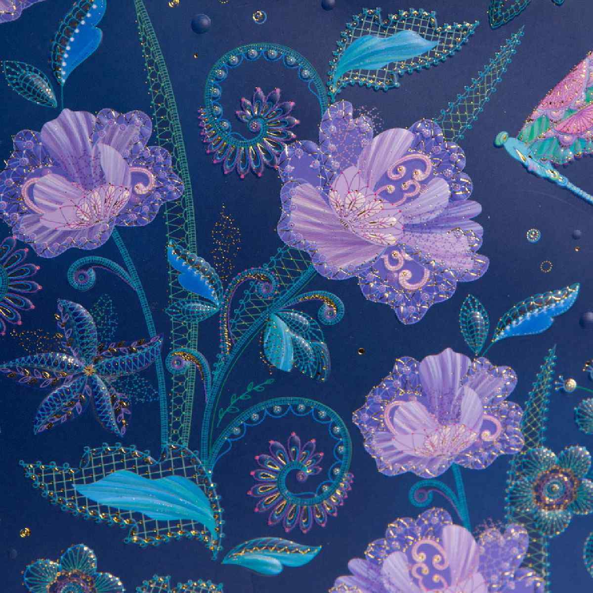 GOLDBUCH Geschenktasche TURNOWSKY 25x18x10cm Nature's Melody blue