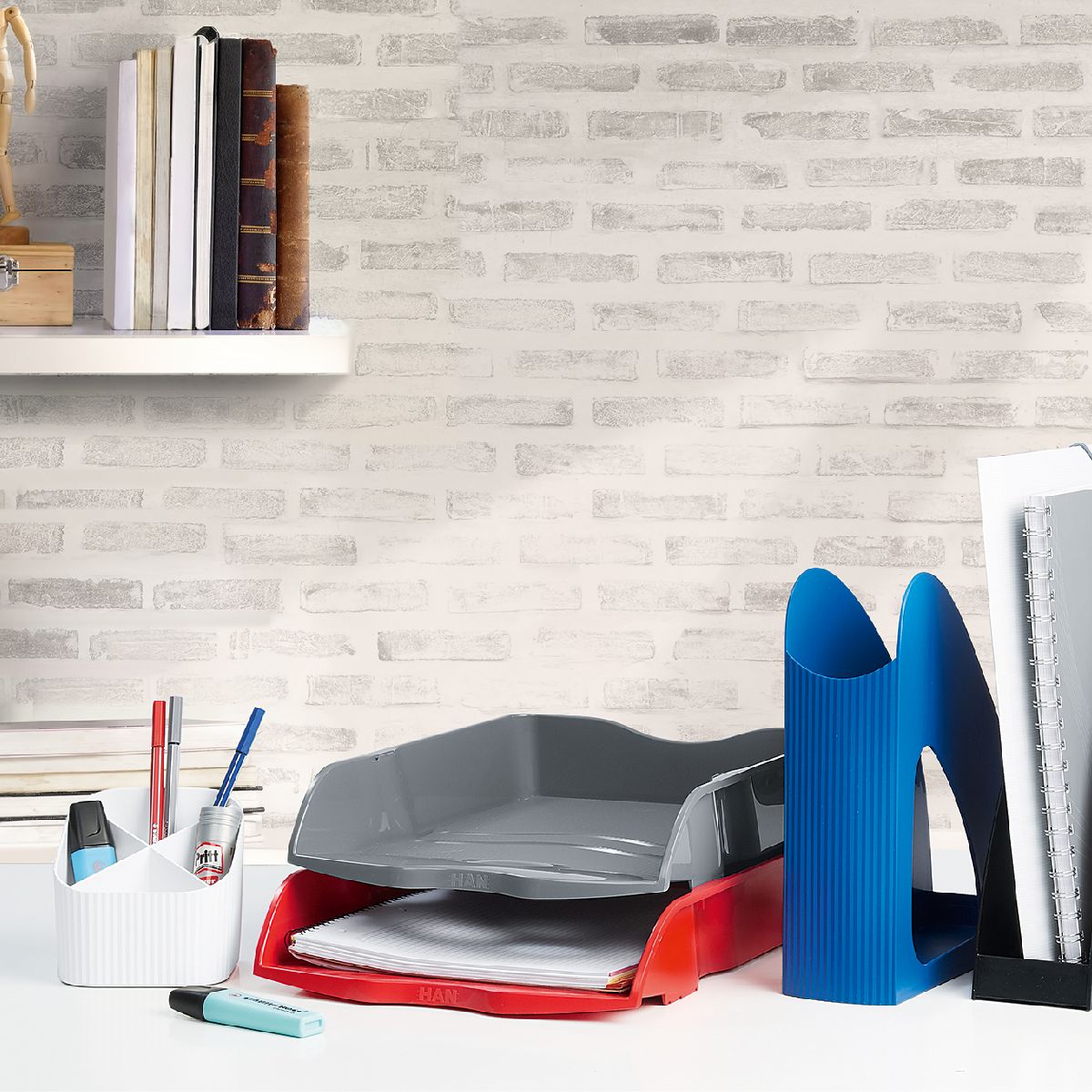 HAN Stehsammler Re-LOOP A4 schwarz 100% Recyclingmater