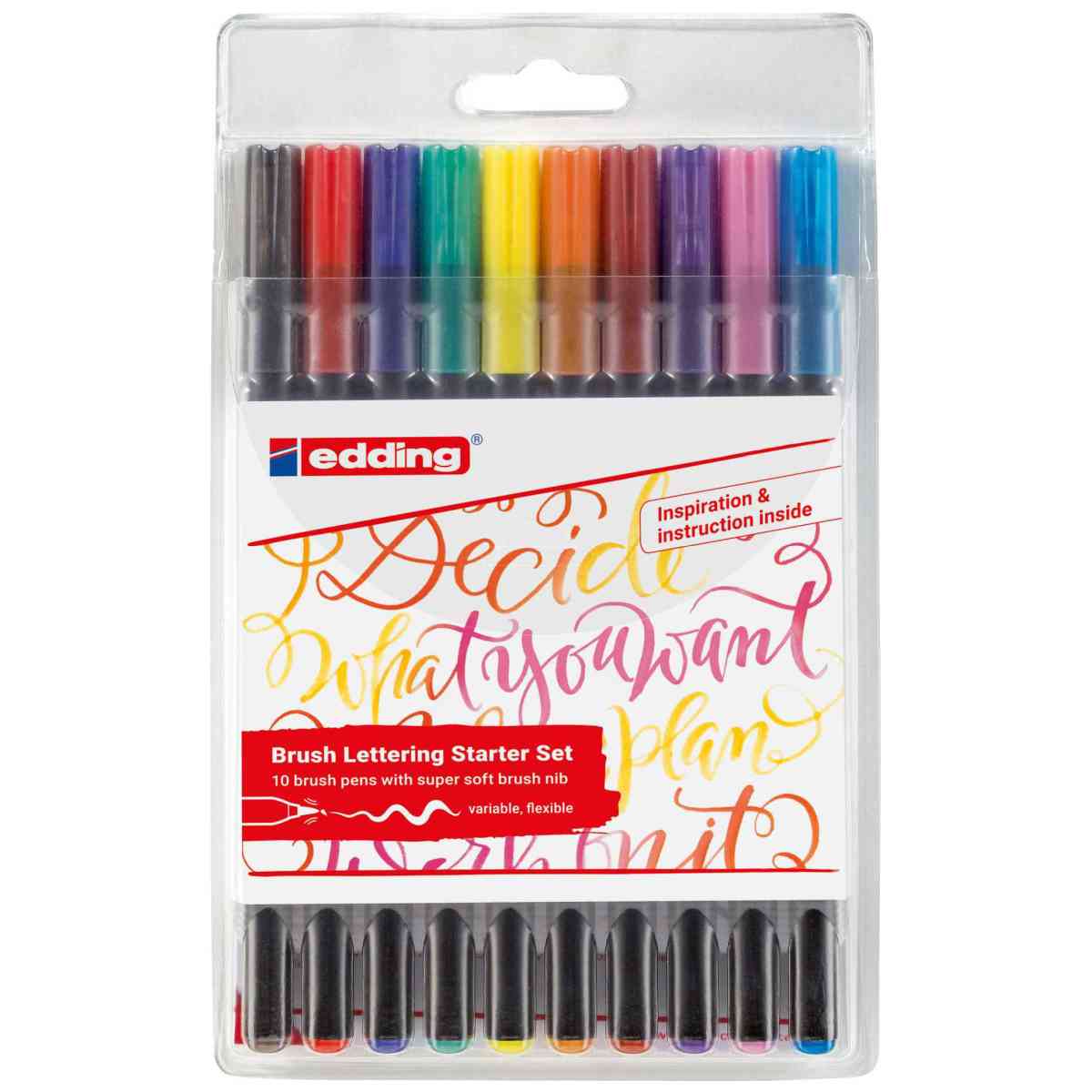 EDDING Pinselmaler Brushpen Lettering Set 1340 1-5mm 10 Stück