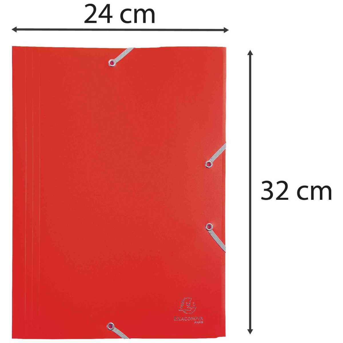 EXACOMPTA Sammelmappe A4 Kunststoff mit Gummi rot