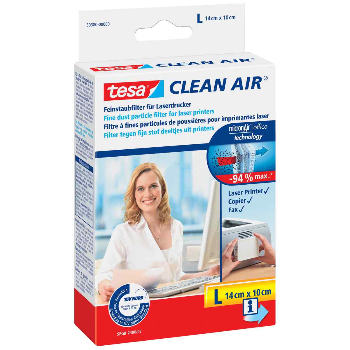 TESA Clean Air L Feinstaubfilter für Laserdruck