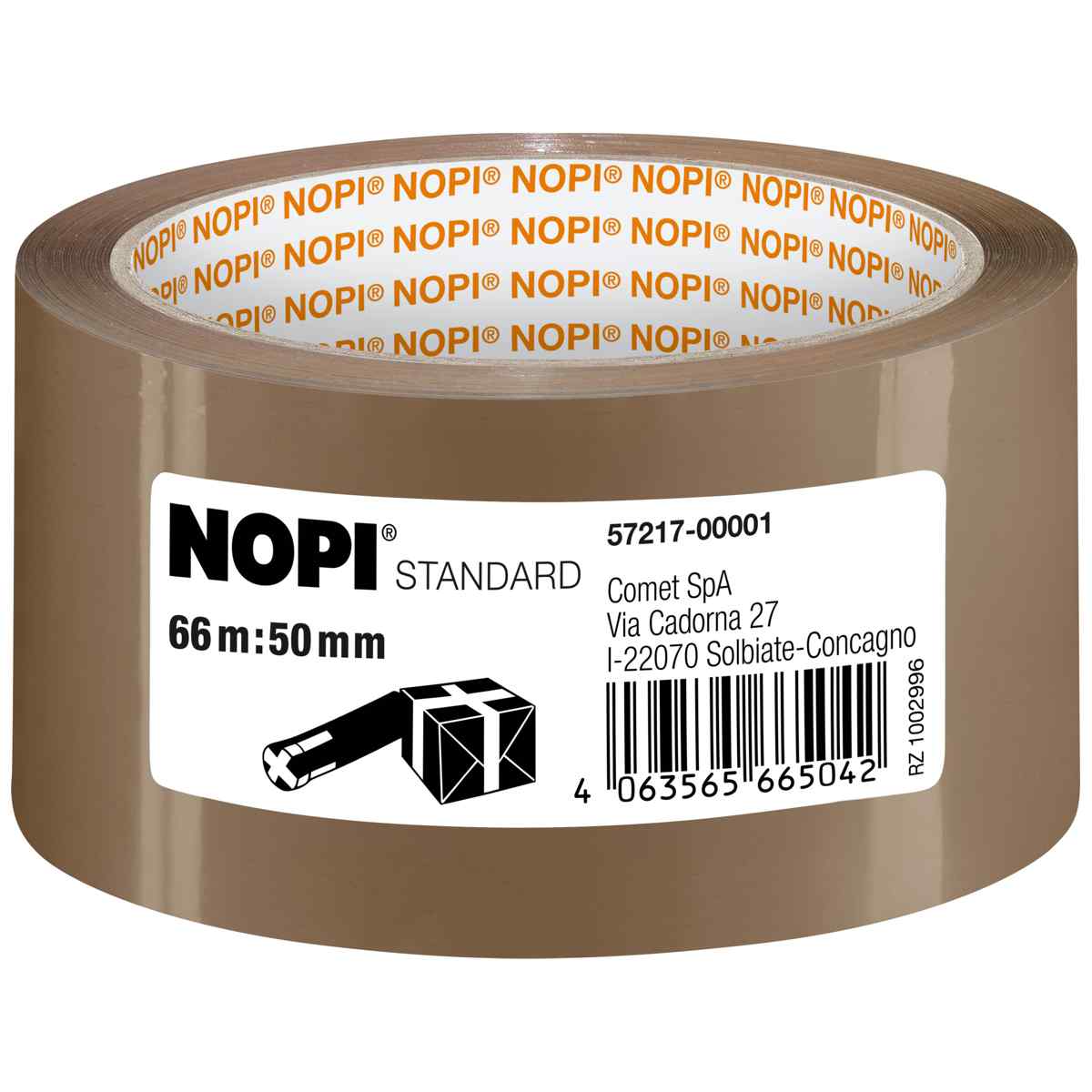 NOPI Packband Standard 57217 66m x 50mm braun