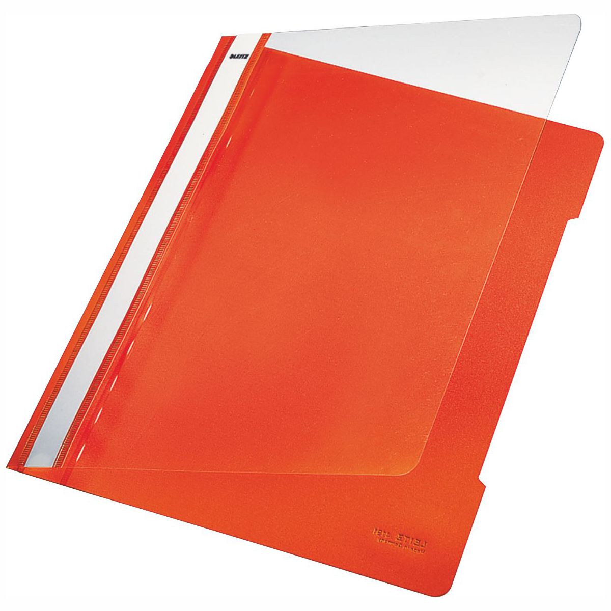 LEITZ Schnellhefter 4191 A4 PVC orange mit transparentem Vorderdeckel