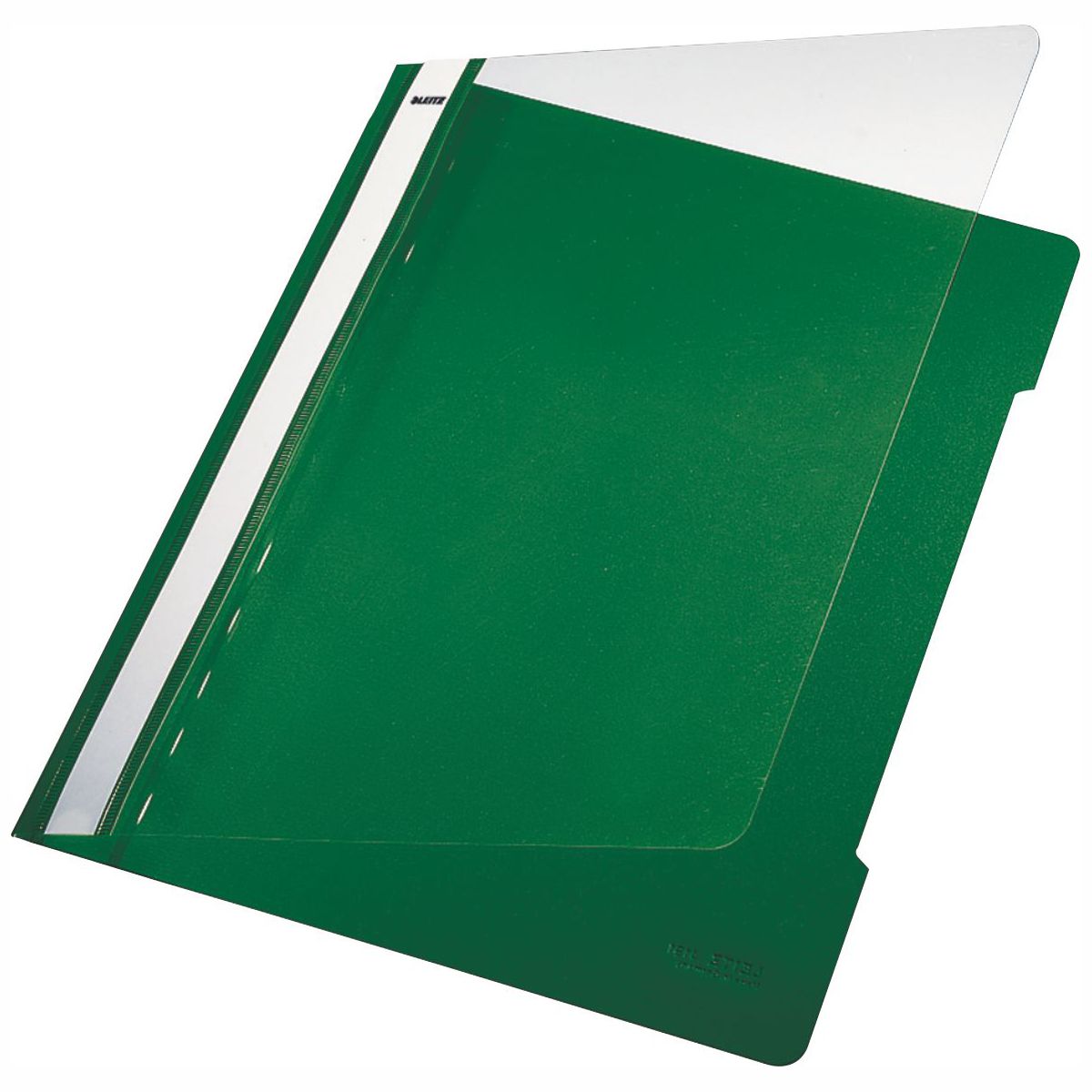 LEITZ Schnellhefter 4191 A4 PVC grün mit transparentem Vorderdeckel