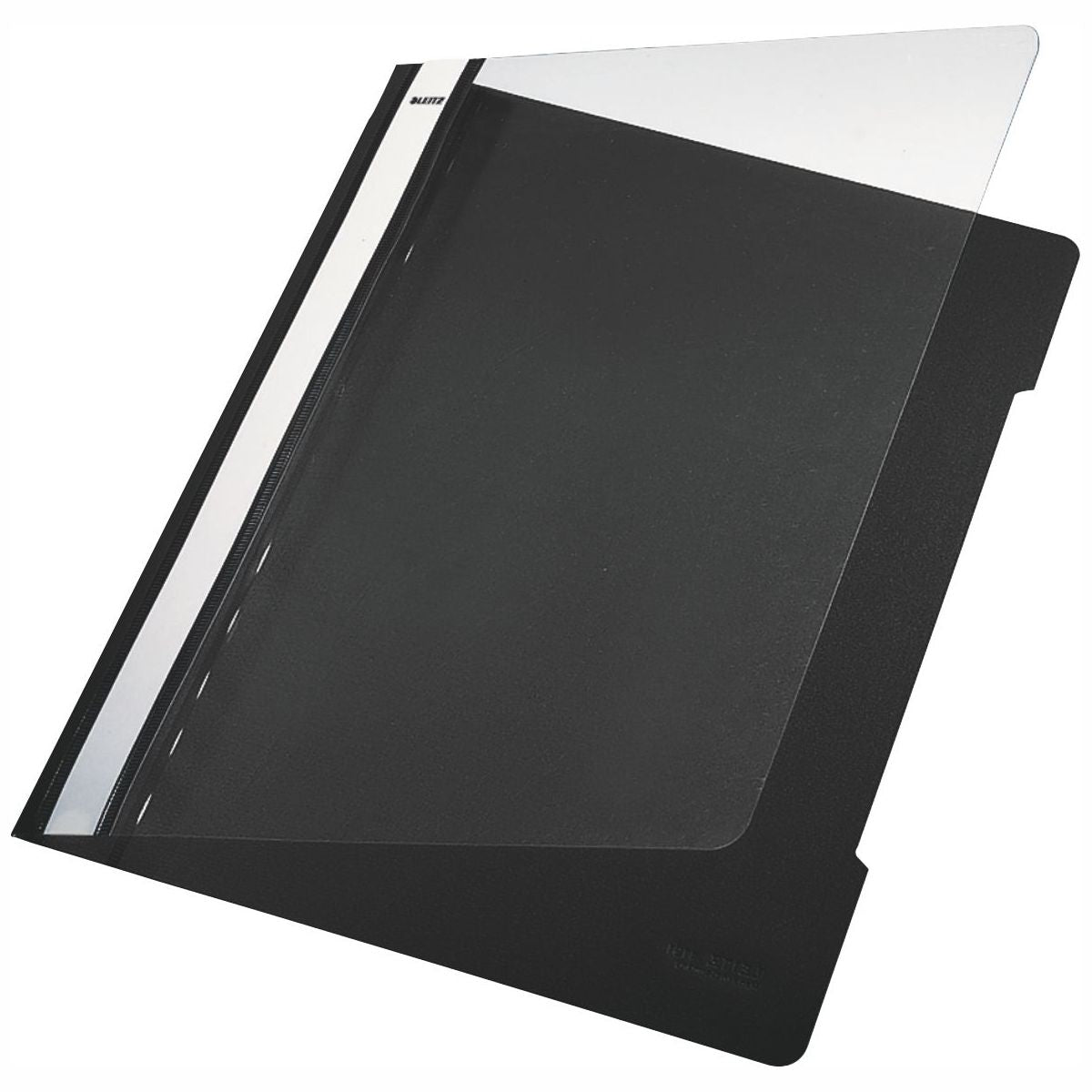LEITZ Schnellhefter 4191 A4 PVC schwarz mit transparentem Vorderdeckel