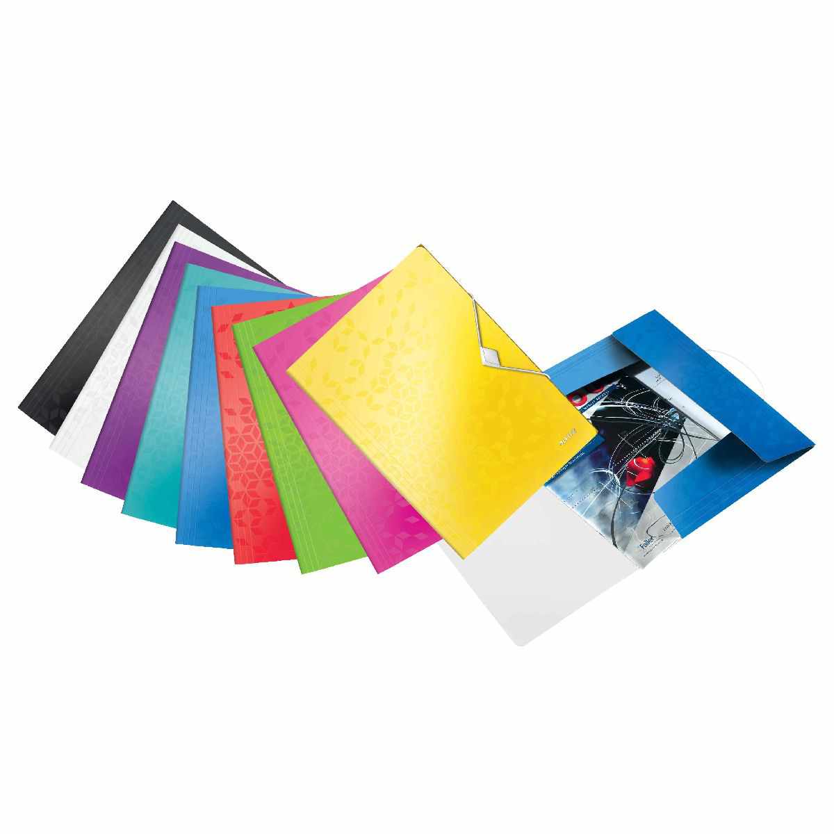 LEITZ Eckspannermappe WOW 4599 PP A4 metallic gelb