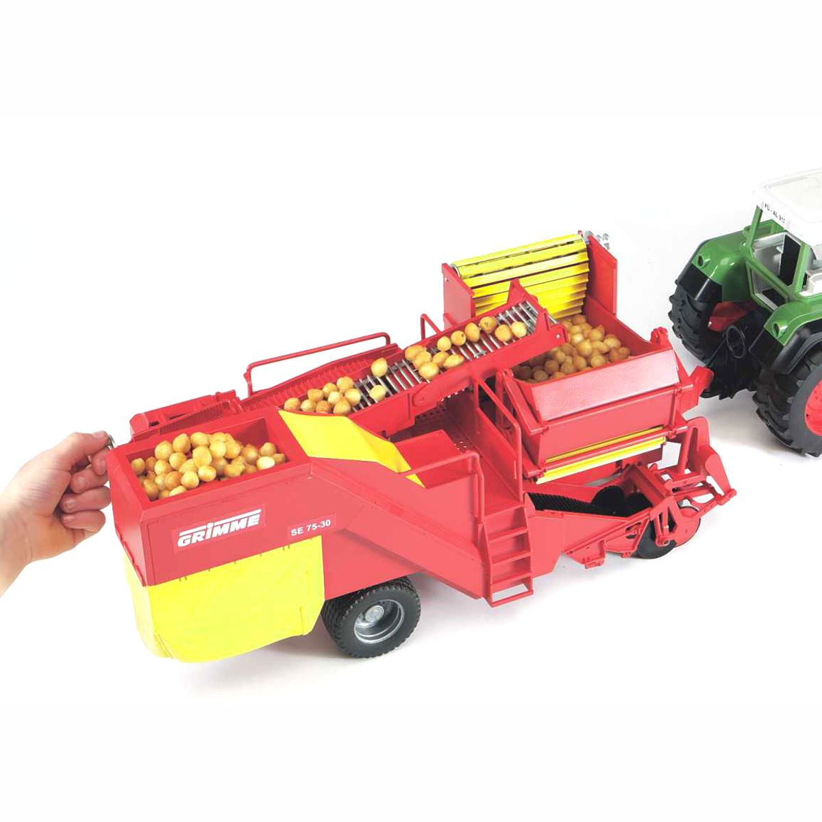 BRUDER 02130 Grimme SE 75-30 Kartoffelvollernter mit 80 Kartoffelimitaten