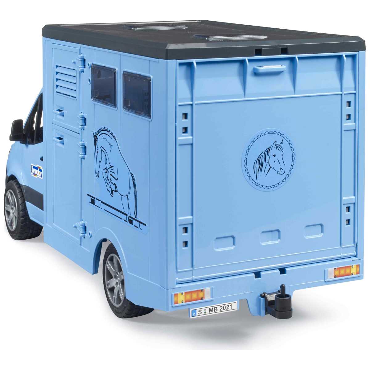 BRUDER 02674 MB Sprinter Tiertransporter mit 1 Pferd