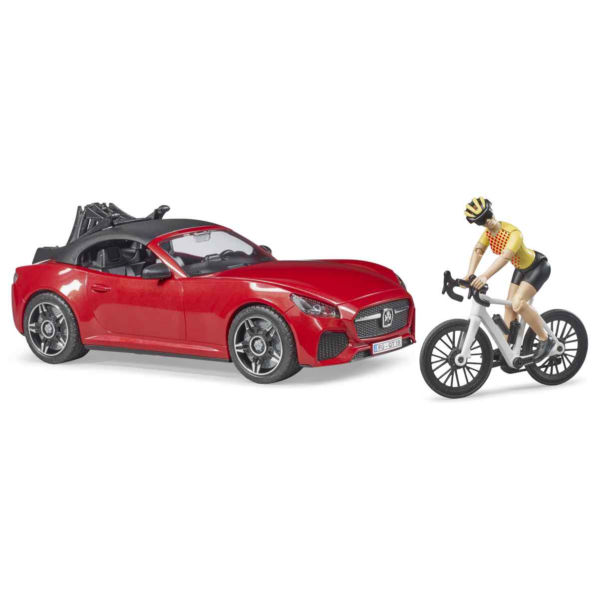 BRUDER 03485 Roadster mit 1 Rennrad
