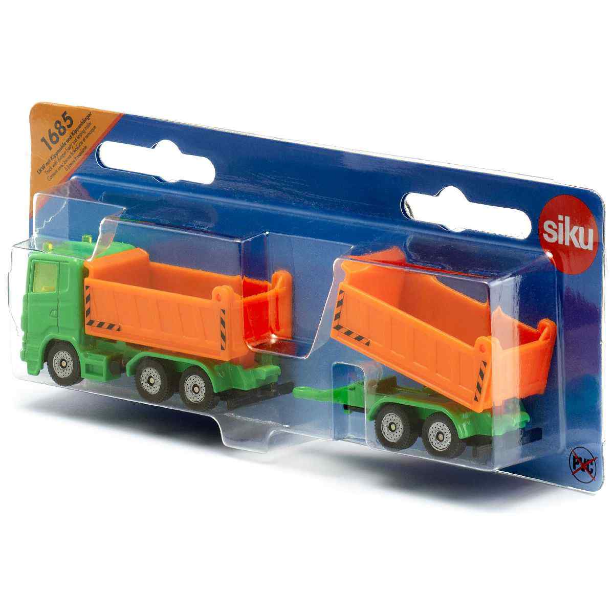 SIKU 1685 LKW mit Kippmulde und Kippanhänger