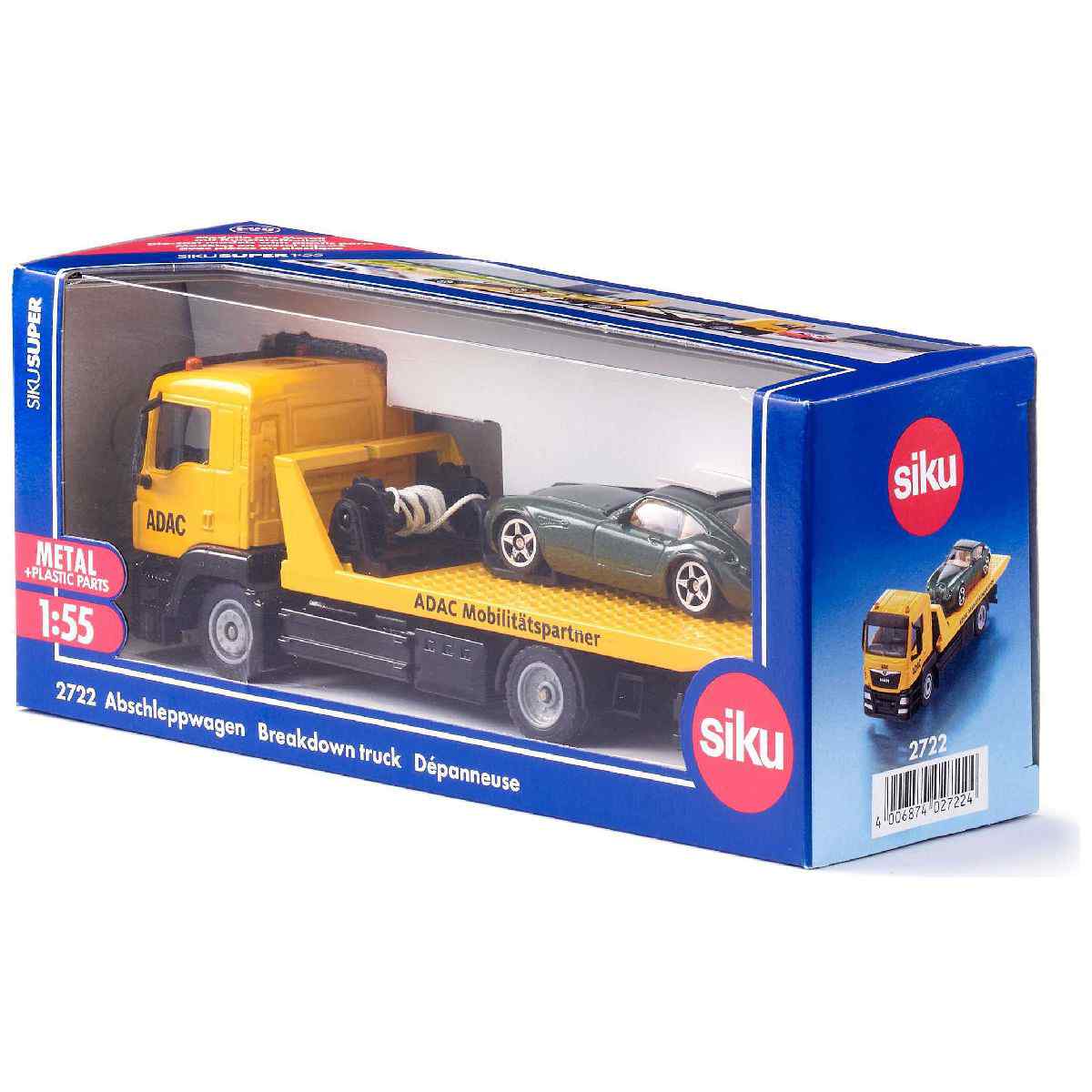 SIKU 2722 MAN Abschleppwagen ADAC 1:55