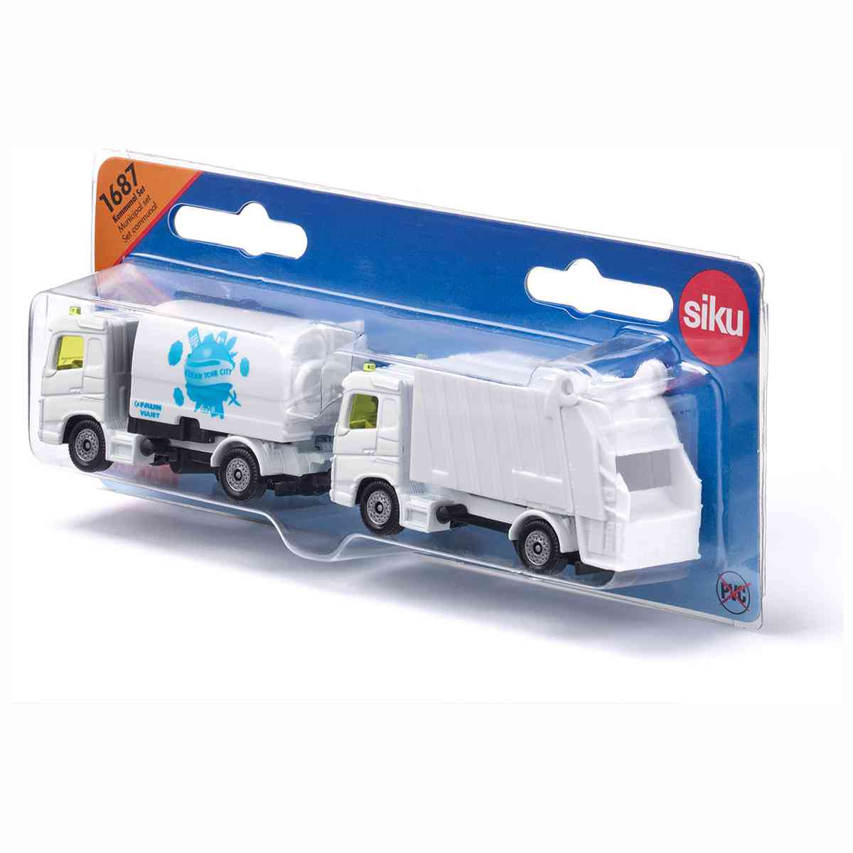 SIKU 1687 Kommunal Set Müllwagen