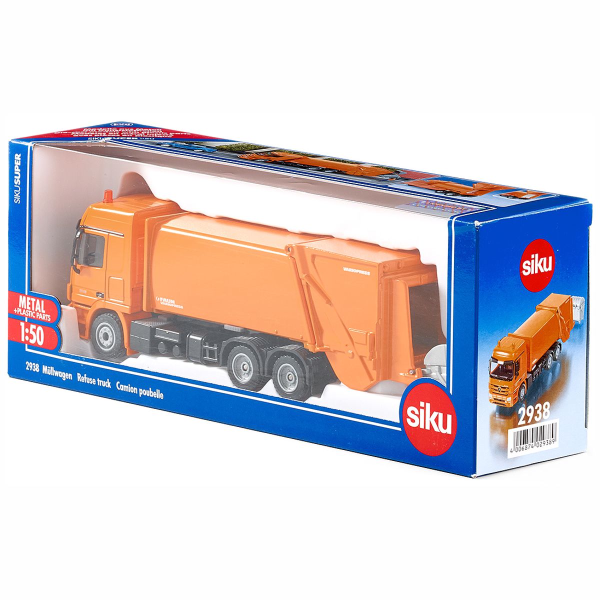 SIKU 2938 Müllwagen 1:50 grün