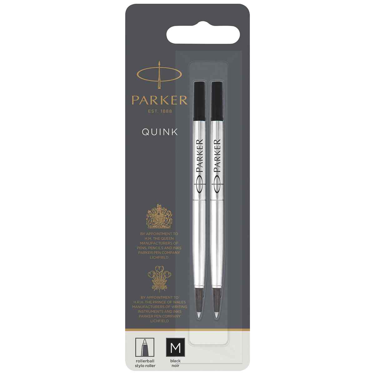 PARKER Rollerball-Mine M 0,7mm schwarz -2 Stück im SPARPACK-