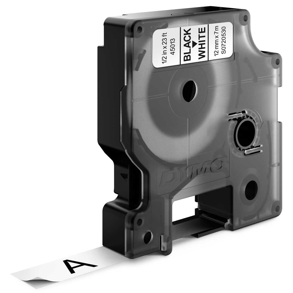 DYMO Schriftband D1 45013 12mm schwarz / weiß 10 Stück -SPARPACK-