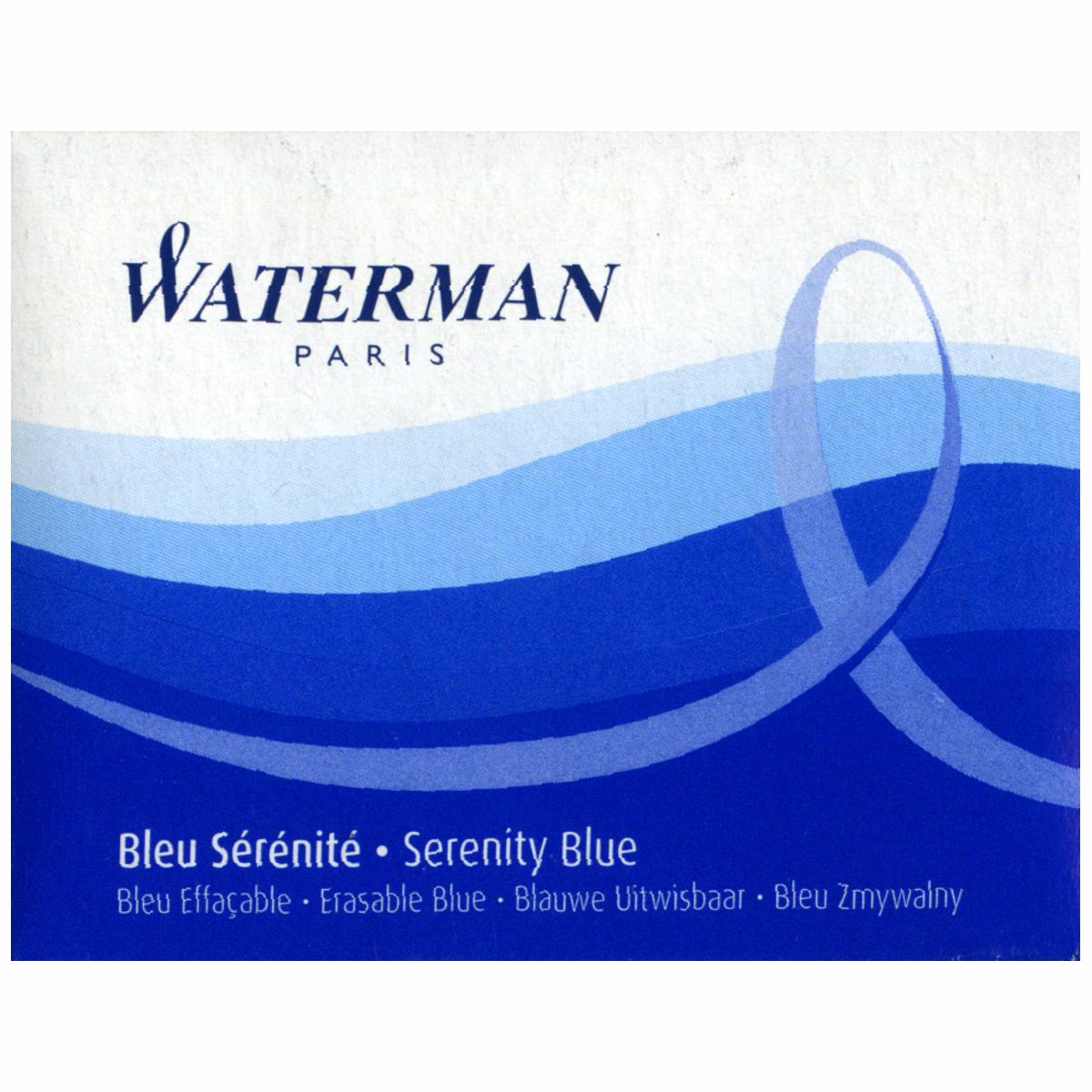 WATERMAN Tintenpatrone Standard Serenity Blue (floridablau) 8 Stück