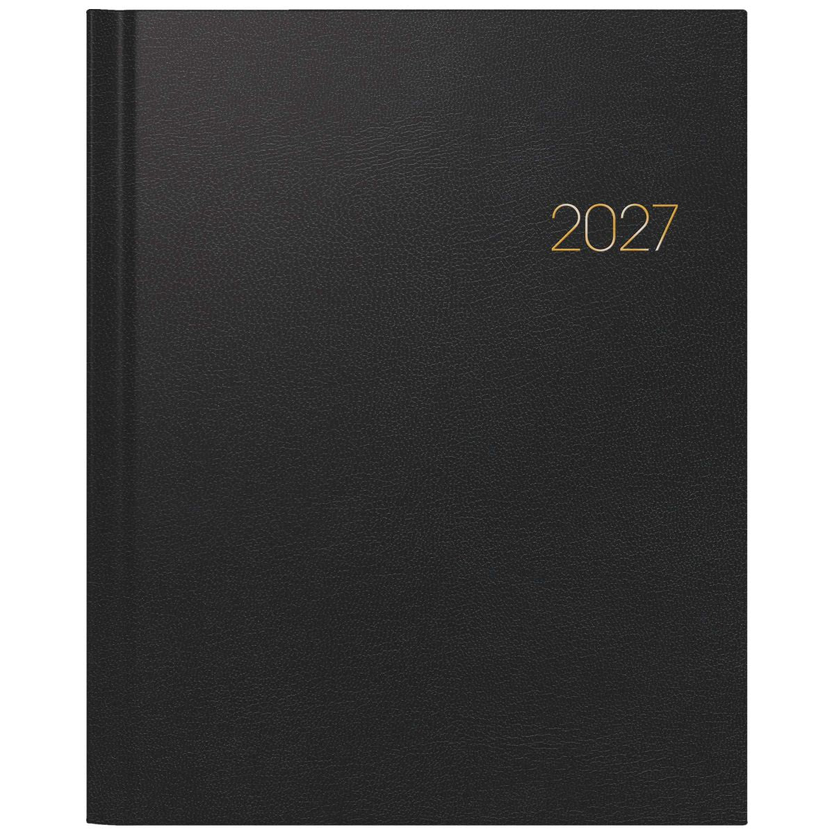 BRUNNEN Buchkalender 2027 Modell 761 21x26cm schwarz 2 Seiten = 1 Woche