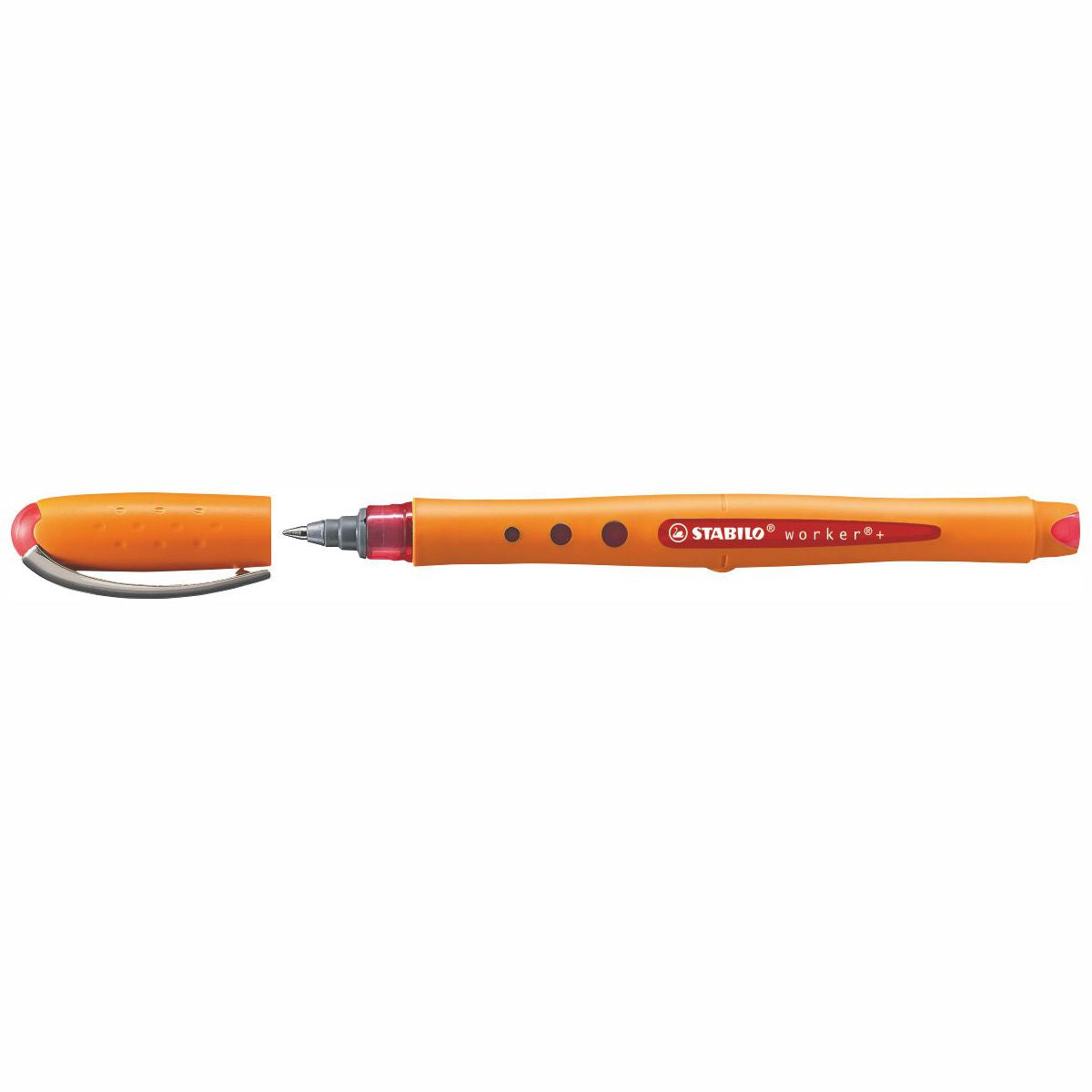 STABILO Tintenroller worker+ medium 2018 0,5mm rot