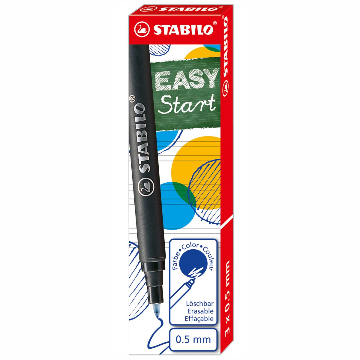 STABILO Tintenrollermine 6890/41 EASYoriginal medium 0,5mm blau 3 Stück