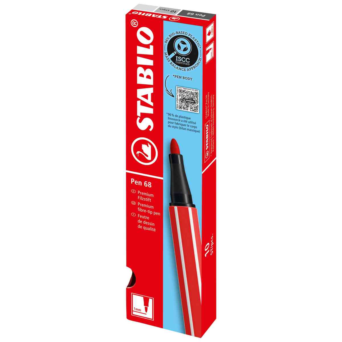 STABILO Fasermaler Pen 68/46 1-2mm schwarz