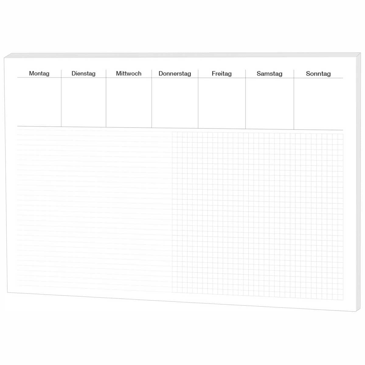 RNK Schreibunterlage Papier 48x33cm Office liniert + kariert 30 Blatt