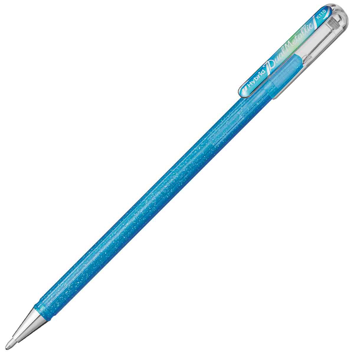PENTEL Geltintenroller Glitter Dual Metallic 0,5mm blau + blaugrau