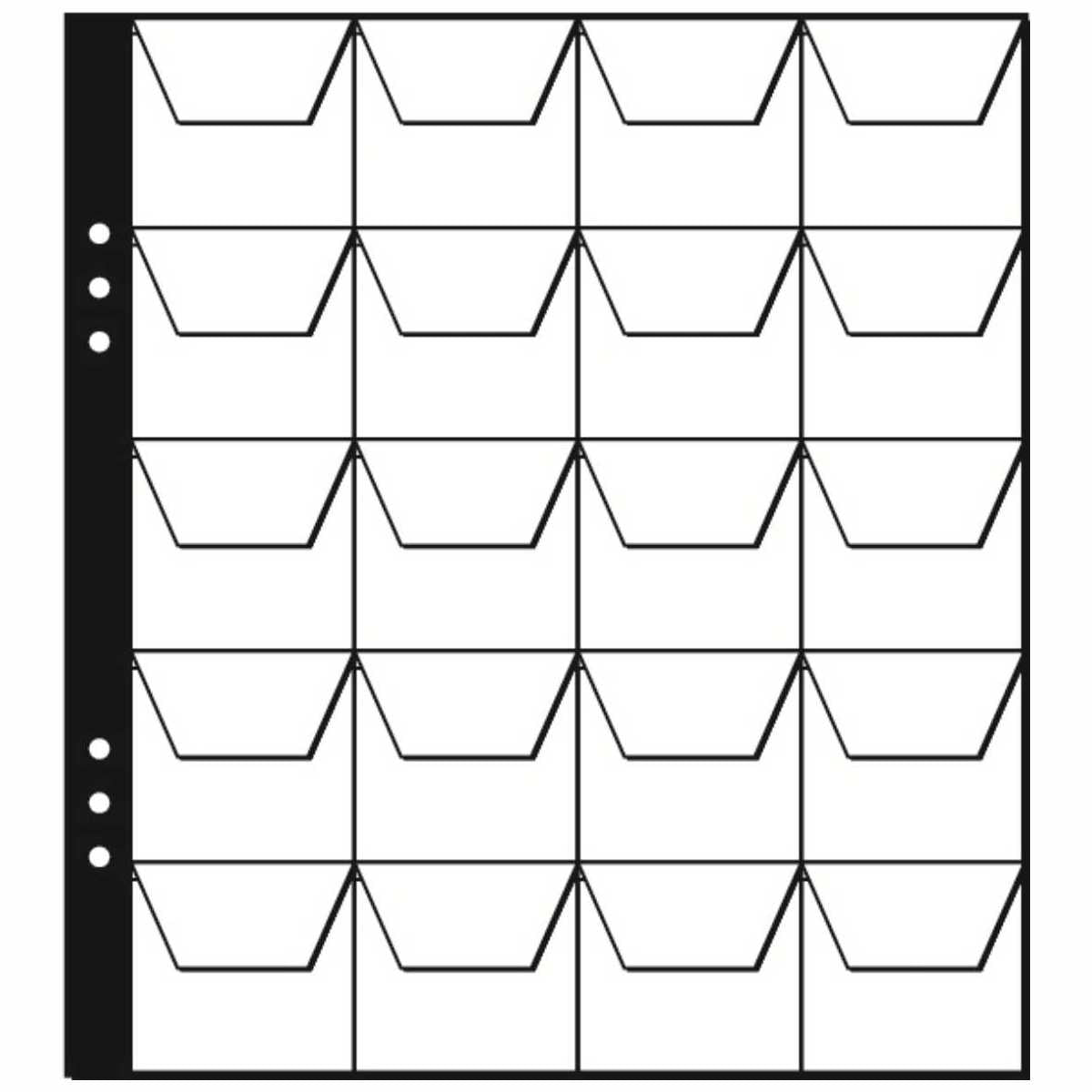 PAGNA Münzhüllen 30323 45mm 20 Fächer 5 Hüllen (Aulfes 2155)