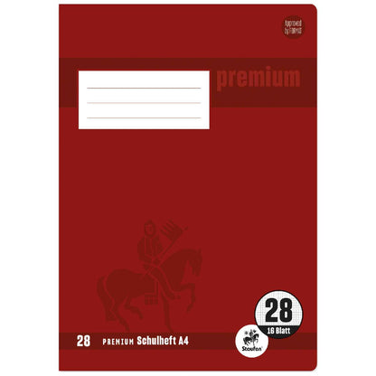 STAUFEN Premio Heft A4 16 Blatt 90g LIN 28 rot