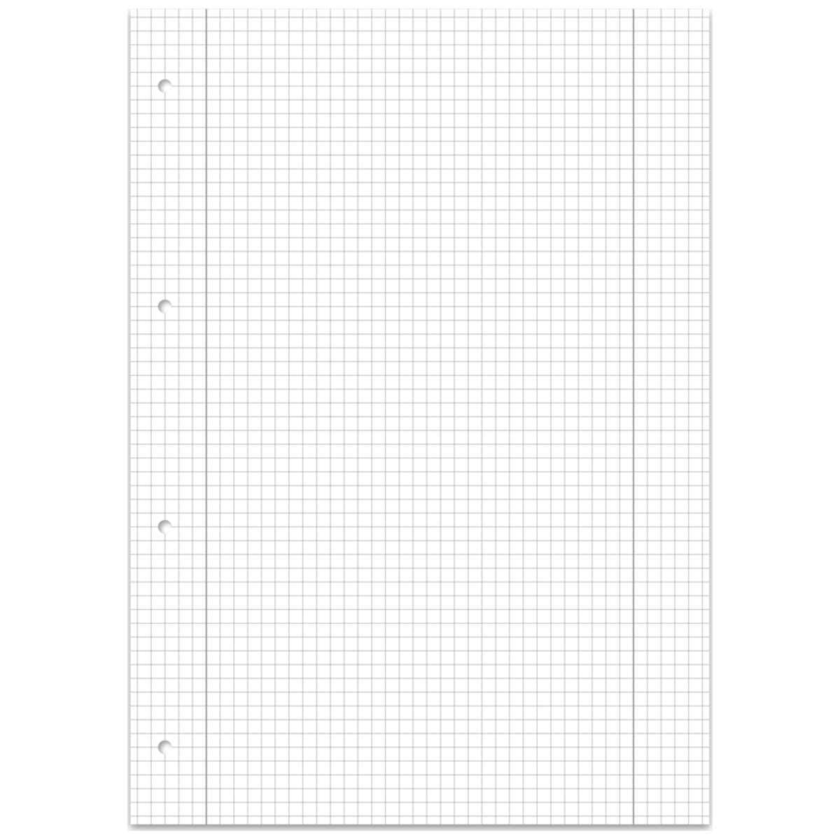PREMIO Linkshänder Collegeblock A4 80 Blatt kariert mit 2x Rand LIN 28