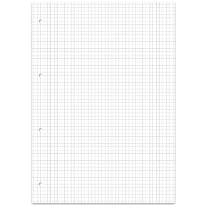 PREMIO Linkshänder Collegeblock A4 80 Blatt kariert mit 2x Rand LIN 28