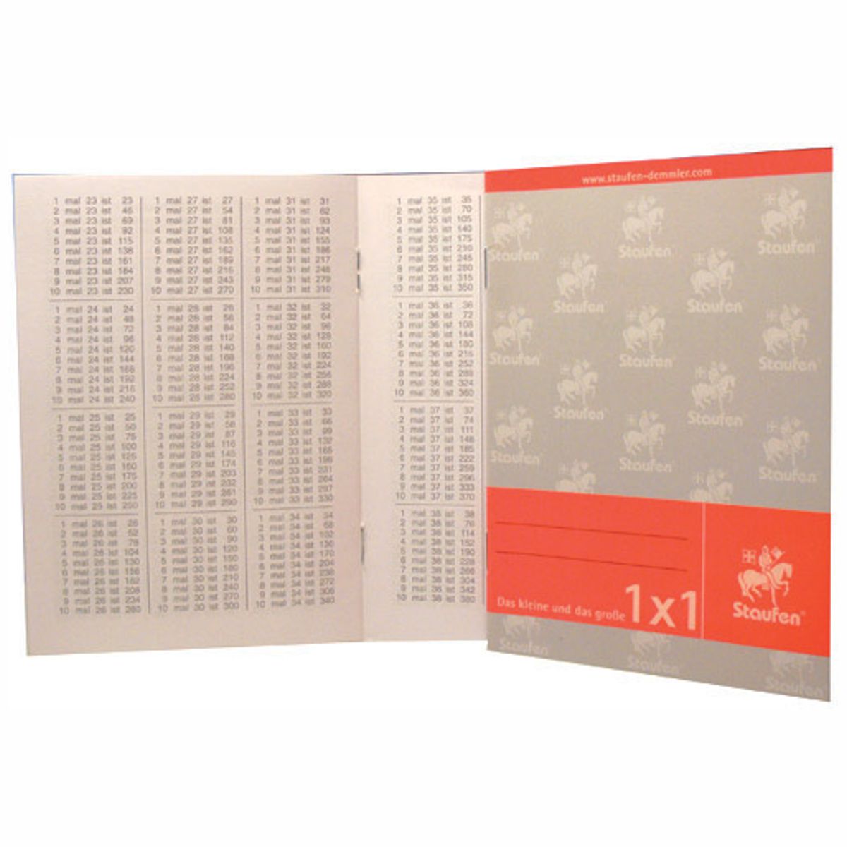 STAUFEN Einmaleinsheft A6 1x1 - 1x100, 8 Blatt