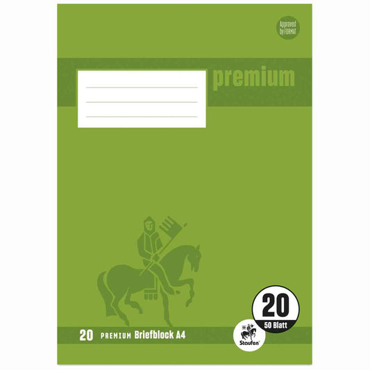 STAUFEN Briefblock PREMIUM A4 50 Blatt blanco 90g