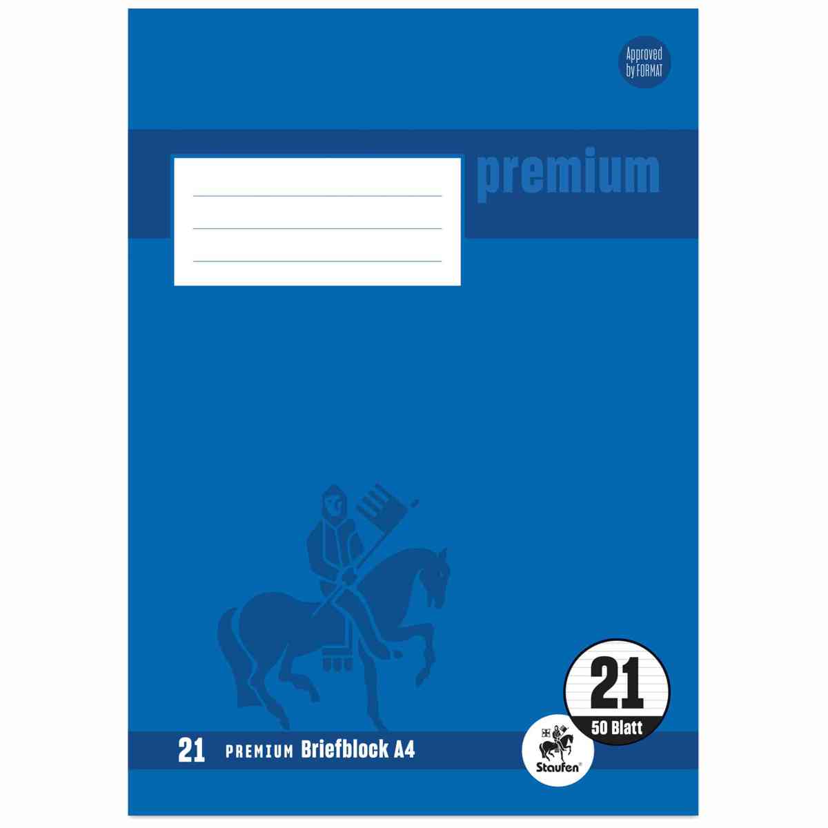 STAUFEN Briefblock PREMIUM A4 50 Blatt liniert 90g