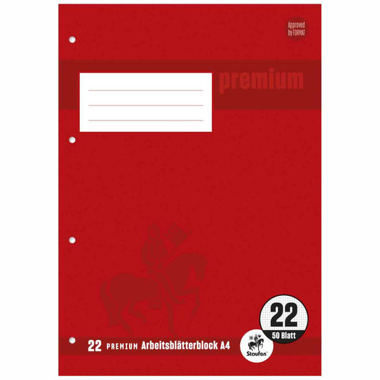 STAUFEN Arbeitsblock Premium A4 50 Blatt kariert