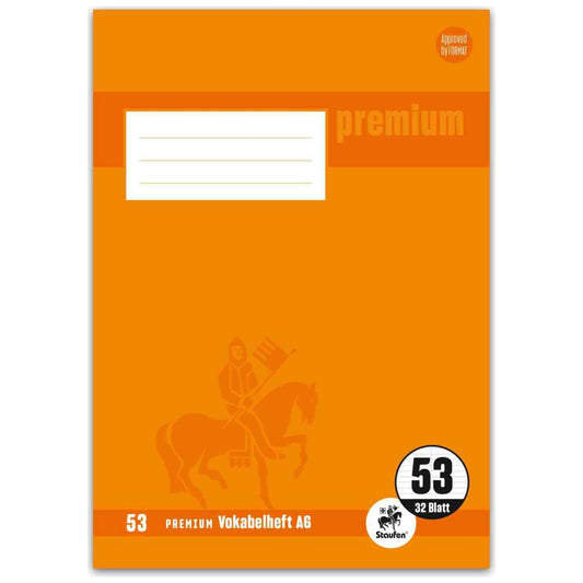 STAUFEN Premium Vokabelheft A6 32 Blatt liniert LIN 53
