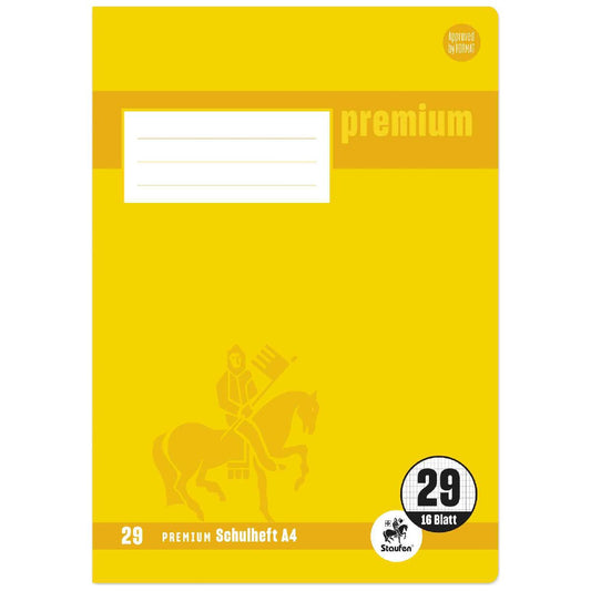 Schulheft  A4 16Bl 90g Lin29 Premium rautiert mDR