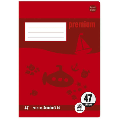 Schulheft  A4 16Bl 90g Lin47 Premium kariert 7mm