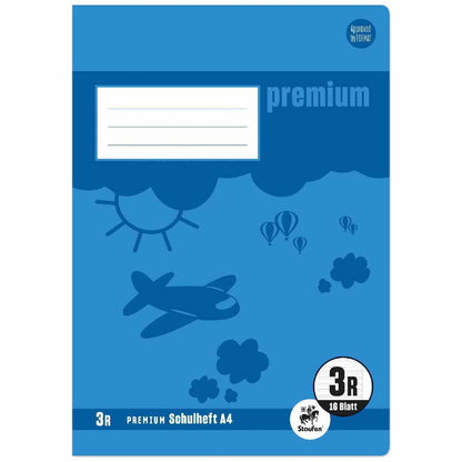 Schulheft  A4 16Bl 90g Lin3R Premium liniert mR