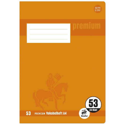 STAUFEN Premium Vokabelheft A4 24 Blatt, 2 Spalten