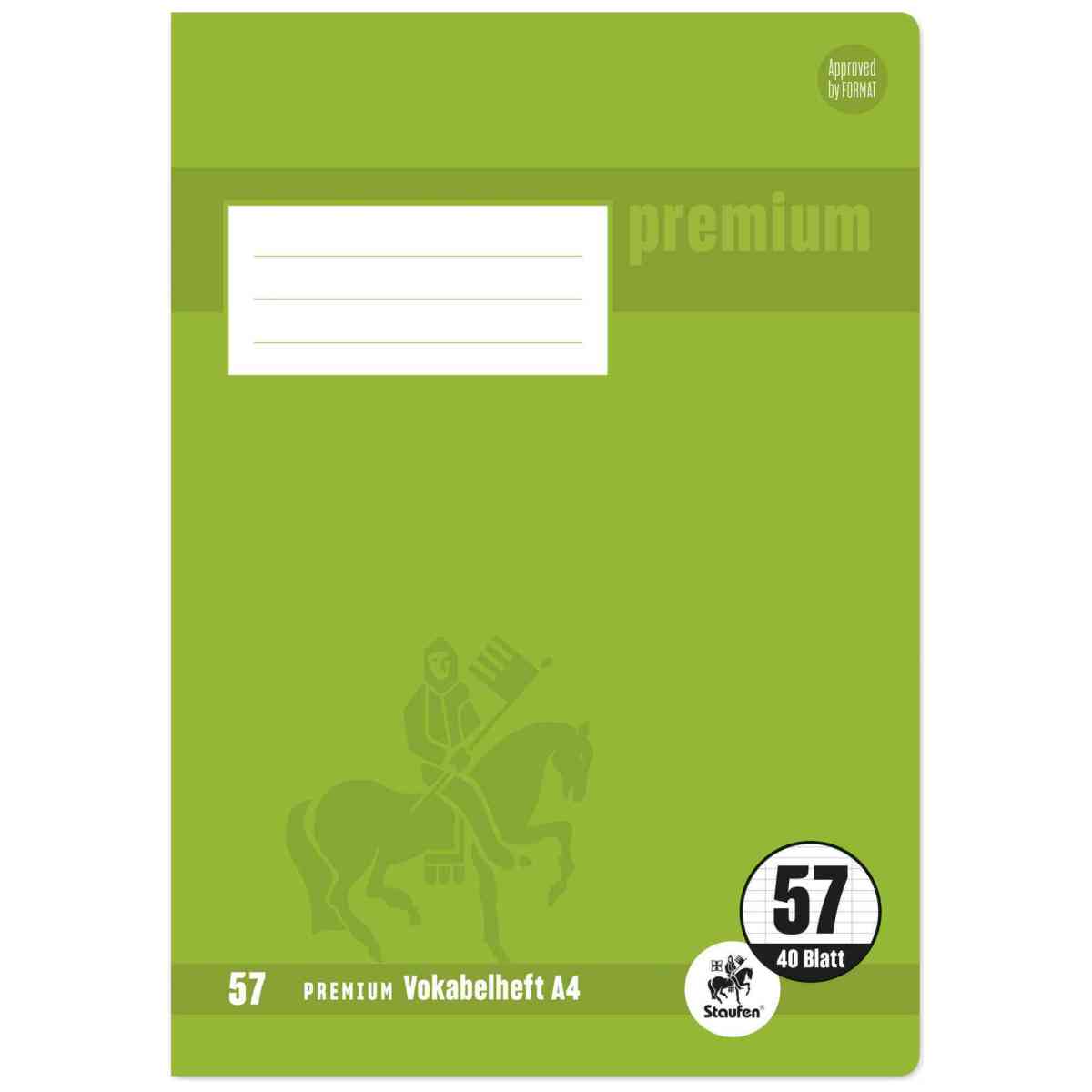 STAUFEN Premium Vokabelheft A4 40 Blatt 3 Spalten