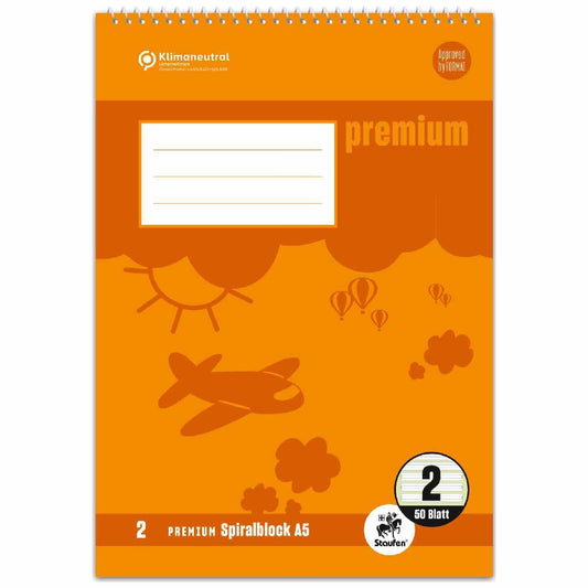 STAUFEN Premium Spiralblock A5 LIN 2