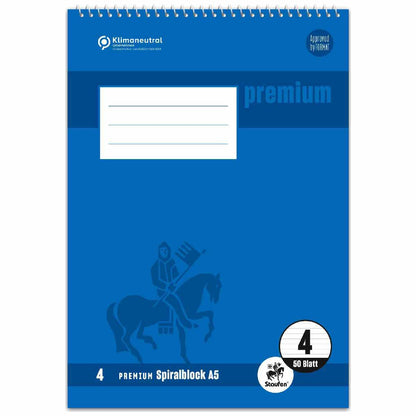 STAUFEN Premium Spiralblock A5 LIN 4